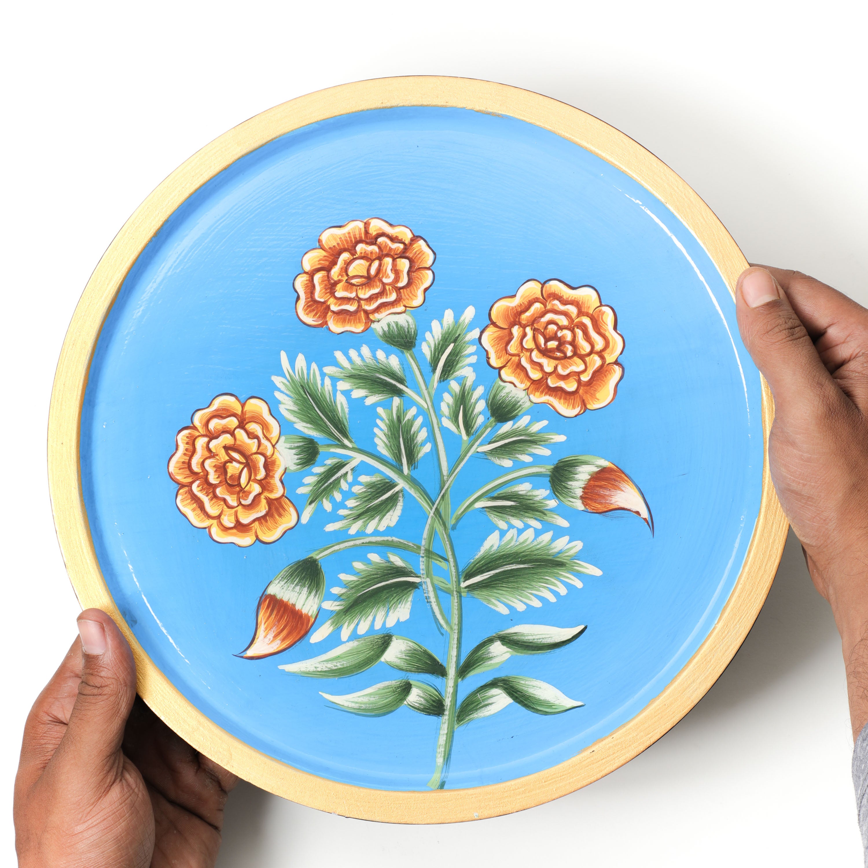 Floral Print Pichwai Plate